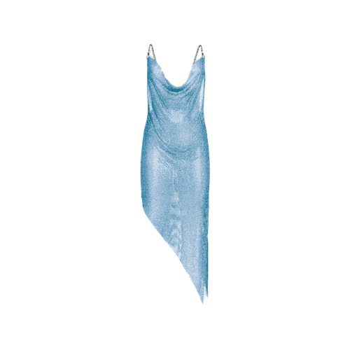 Aqua X chain crystals slit dress - Daniele Morena - Modalova