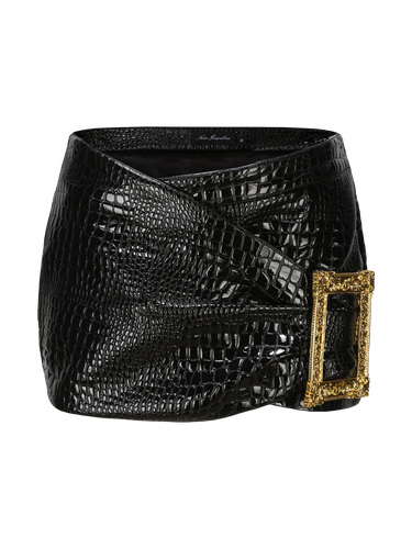 Miranda Leather Mini Skirt (Black) - Nana Jacqueline - Modalova