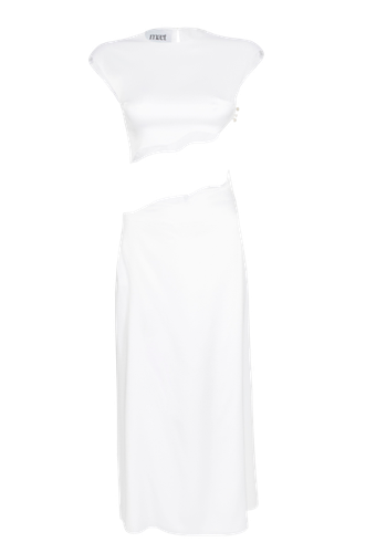 RHEA White Silk Skirt Set - MAET - Modalova