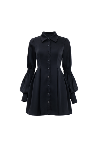 Onyx Shirt Dress - S - Mini dresses - JUSTIN TONG - Modalova