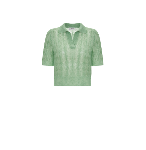 SHEER MOHAIR SHORT SLEEVE POLO SHIRT - M - Knitwear - CRUSH Collection - Modalova