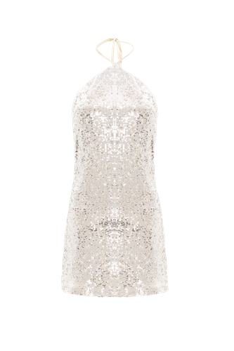 Nina Sequined Halter Mini Dress | Women's Mini dresses - Lora Istanbul - Modalova