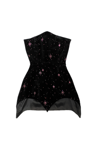 ©Swarovski starry night crystals velvet mini dress | Women's Mini dresses - Compte Spain - Modalova