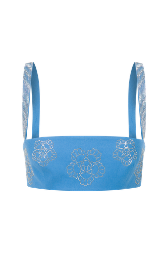 Holly Top | Women's Cornflower Crop tops - Declara - Modalova