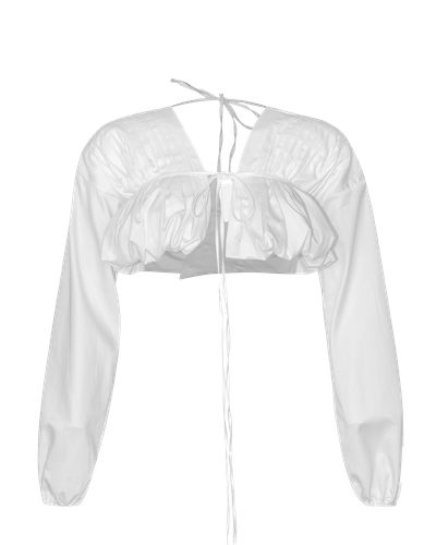 ARLETTE Long Sleeve Ruched Top | Women's Crop tops - MAET - Modalova