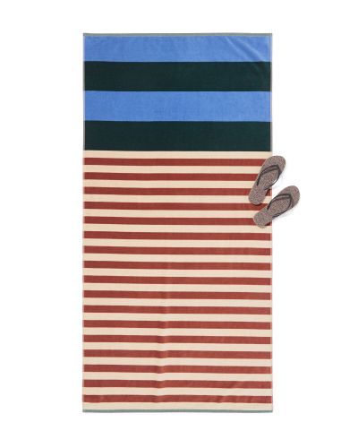 Serviette De Plage 90x180cm Velours Rayures () - HEMA - Modalova