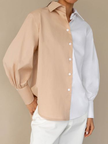 Two-tone cotton shirt - Lichi - Modalova