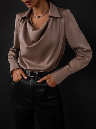 Draped satin blouse - Lichi - Modalova