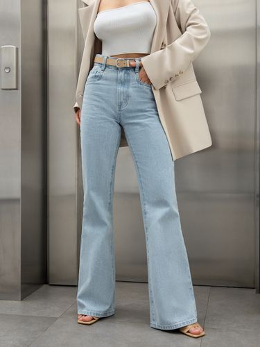 Flared jeans with square-shape pockets - Lichi - Modalova