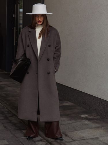 Double-breasted midi wool coat - Lichi - Modalova