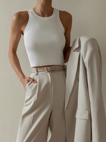 Ribbed-jersey crop top - Lichi - Modalova