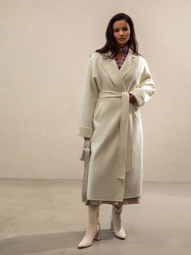 Wool midi coat with matching belt - Lichi - Modalova