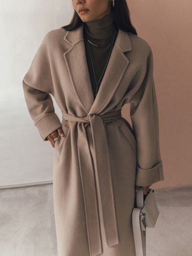 Wool midi coat with matching belt - Lichi - Modalova