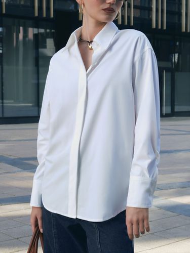 Loose cut shirt with concealed buttons - Lichi - Modalova