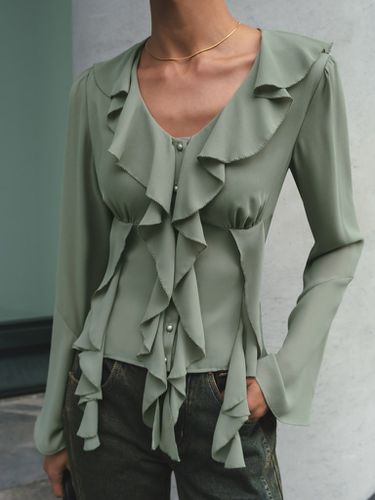 Flared blouse with voluminous flounces - Lichi - Modalova