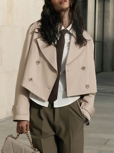 Cropped double-breasted trench coat - Lichi - Modalova