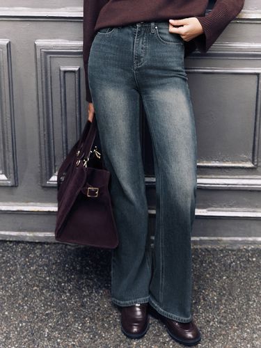 Straight denim jeans with scuffs - Lichi - Modalova