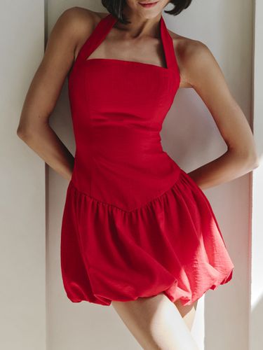 Mini dress with wide straps and voluminous skirt - Lichi - Modalova