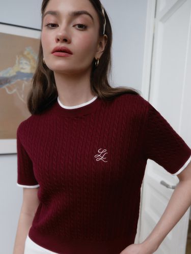 Knitted top with monogram - Lichi - Modalova