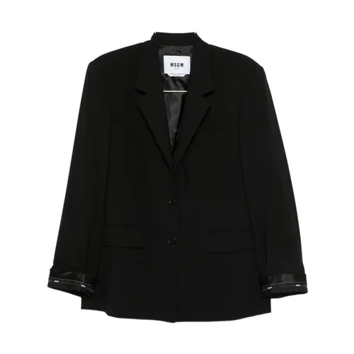 Msgm - Jackets > Blazers - Black - Msgm - Modalova