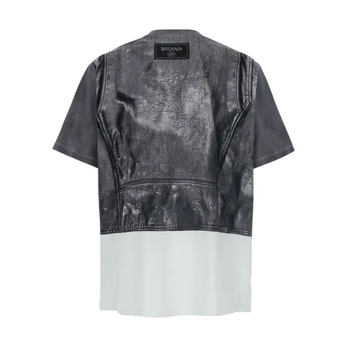 Balmain - Tops > T-Shirts - Black - Balmain - Modalova