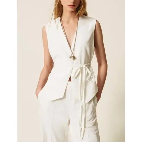 Twinset - Jackets > Vests - White - Twinset - Modalova