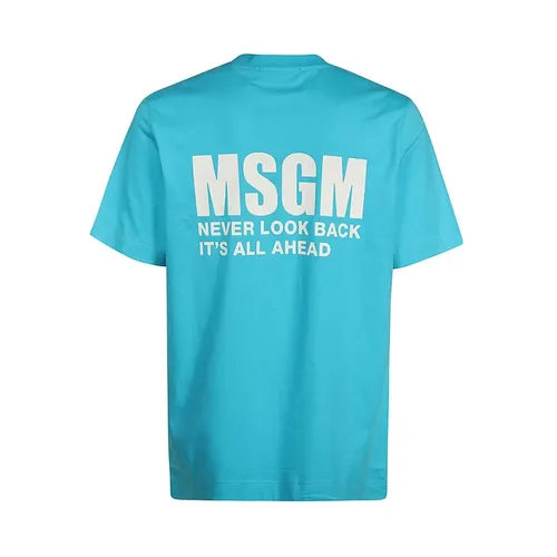 Msgm - Tops > T-Shirts - Blue - Msgm - Modalova