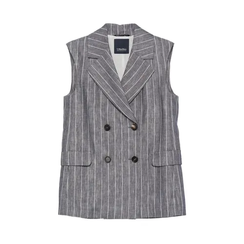 Max Mara - Jackets > Vests - Gray - Max Mara - Modalova