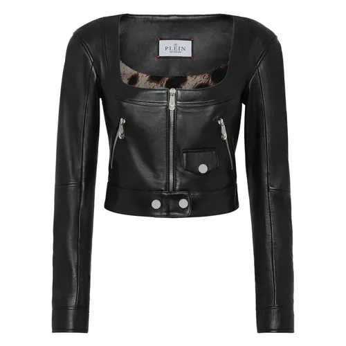 Jackets > Leather Jackets - - Philipp Plein - Modalova