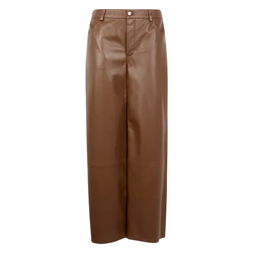 Trousers > Leather Trousers - - Loulou Studio - Modalova