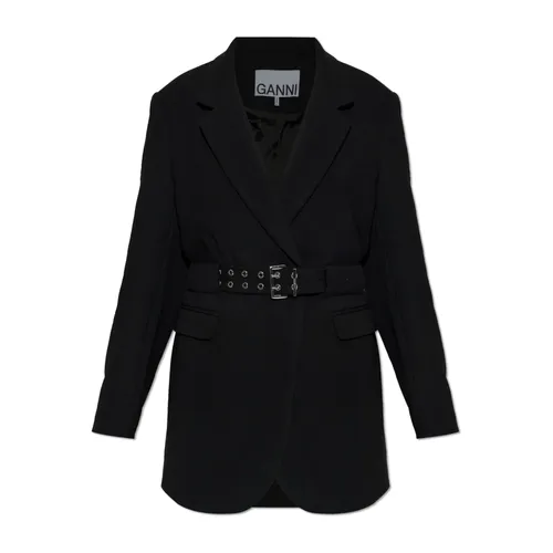 Ganni - Jackets > Blazers - Black - Ganni - Modalova
