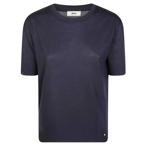 Herno - Tops > T-Shirts - Blue - Herno - Modalova