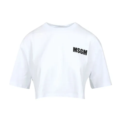 Msgm - Tops > T-Shirts - White - Msgm - Modalova
