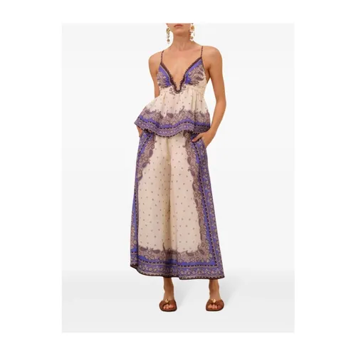 Trousers > Wide Trousers - - Zimmermann - Modalova