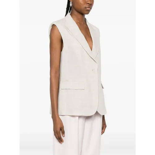 Twinset - Jackets > Vests - Beige - Twinset - Modalova