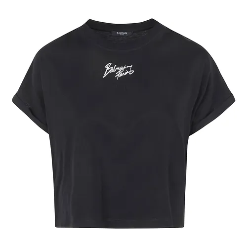 Balmain - Tops > T-Shirts - Black - Balmain - Modalova