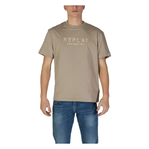 Replay - Tops > T-Shirts - Beige - Replay - Modalova