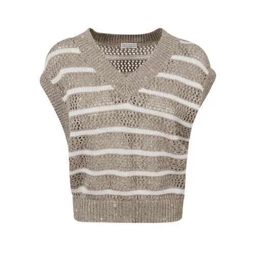 Knitwear > V-neck Knitwear - - Brunello Cucinelli - Modalova