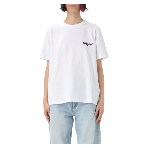 Msgm - Tops > T-Shirts - White - Msgm - Modalova