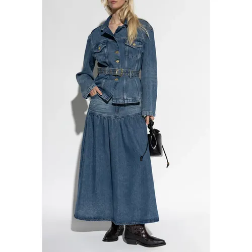 Jackets > Denim Jackets - - Ganni - Modalova