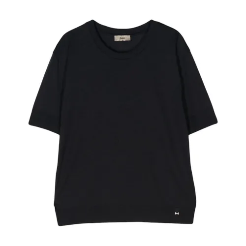 Herno - Tops > T-Shirts - Black - Herno - Modalova