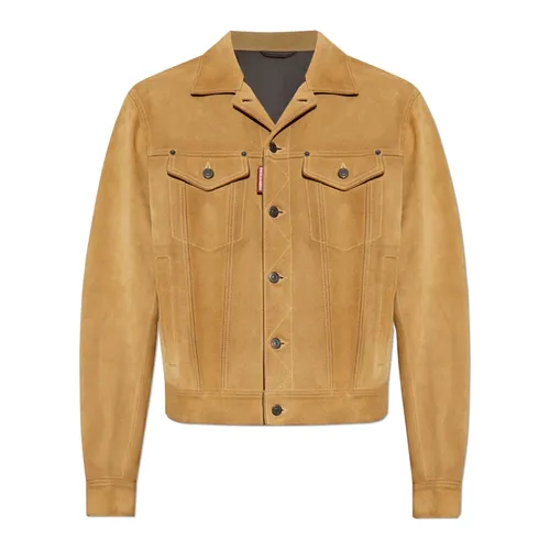 Jackets > Leather Jackets - - Dsquared2 - Modalova