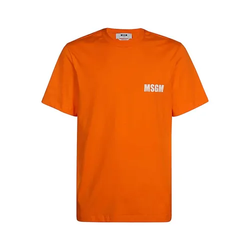 Msgm - Tops > T-Shirts - Orange - Msgm - Modalova