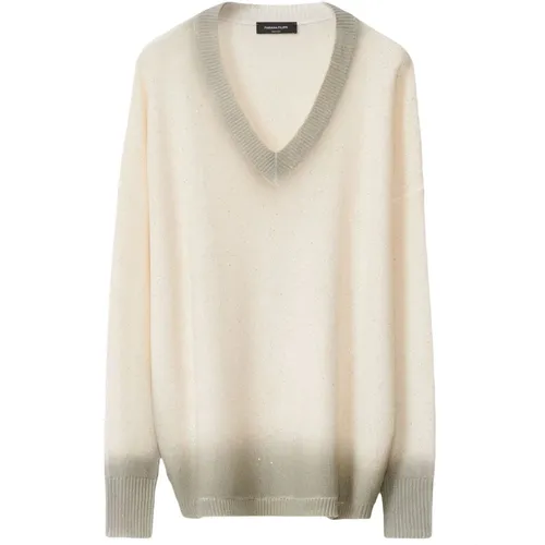 Knitwear > V-neck Knitwear - - Fabiana Filippi - Modalova