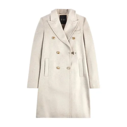 Coats > Double-Breasted Coats - - Fay - Modalova