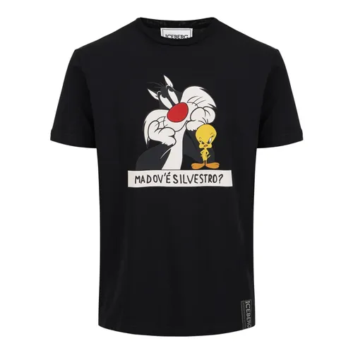 Iceberg - Tops > T-Shirts - Black - Iceberg - Modalova