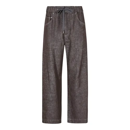 Trousers > Straight Trousers - - Brunello Cucinelli - Modalova