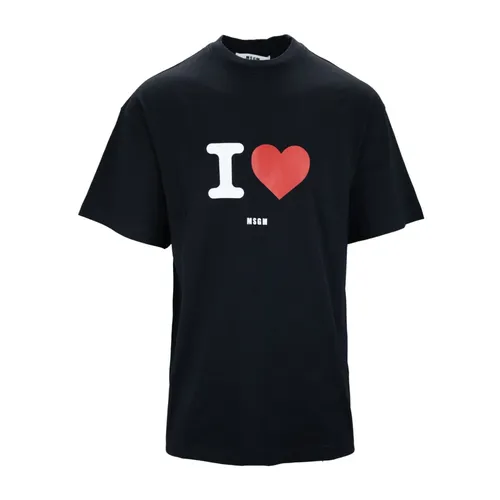 Msgm - Tops > T-Shirts - Black - Msgm - Modalova