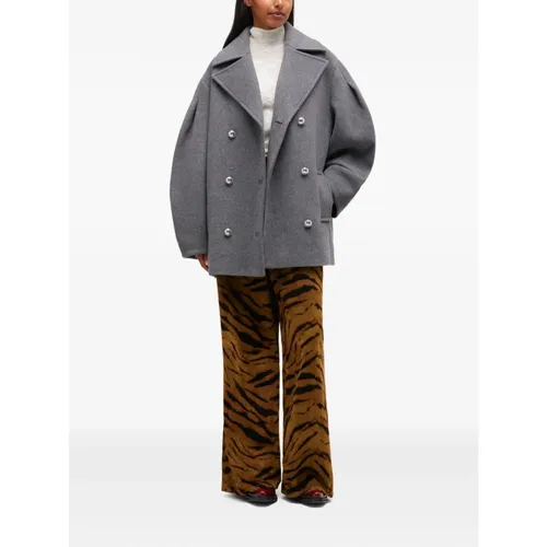 Coats > Double-Breasted Coats - - Ganni - Modalova