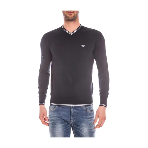Knitwear > V-neck Knitwear - - Armani Jeans - Modalova